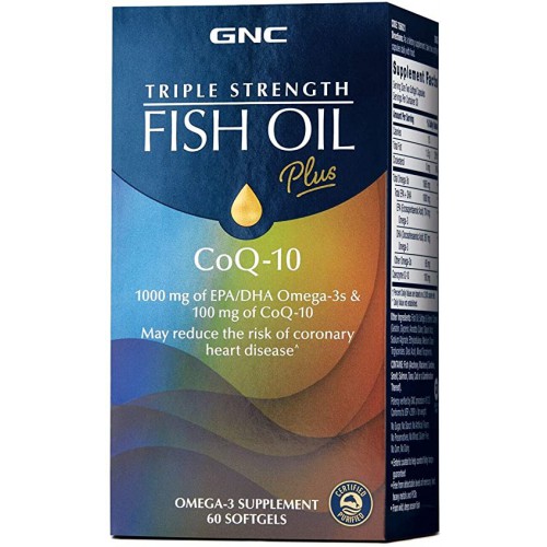 美國GNC 新配方三倍效力魚油輔酶Q10 60粒 (美國本地版）