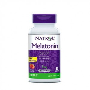 Natrol Melatonin褪黑激素睡眠片5亳克 (草莓味) [250粒裝] 美國本地版