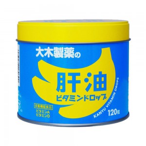 日本大木製藥肝油維生素軟糖 120粒